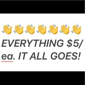 2X Clothes — It all goes, $5/each.